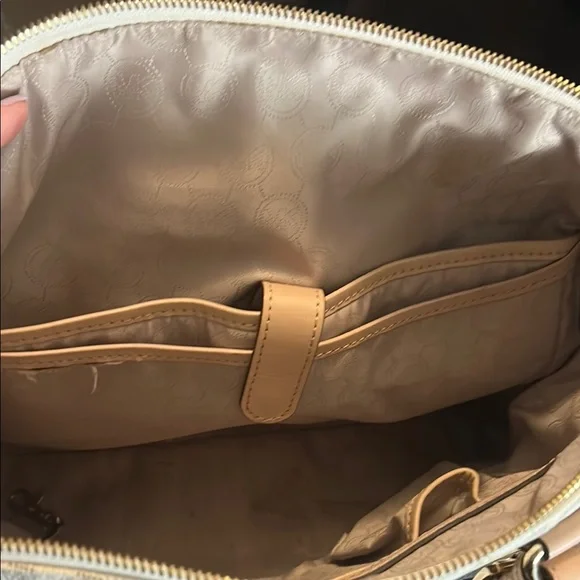 Michael Kors Beige Monogram Tote - Picture 6 of 7